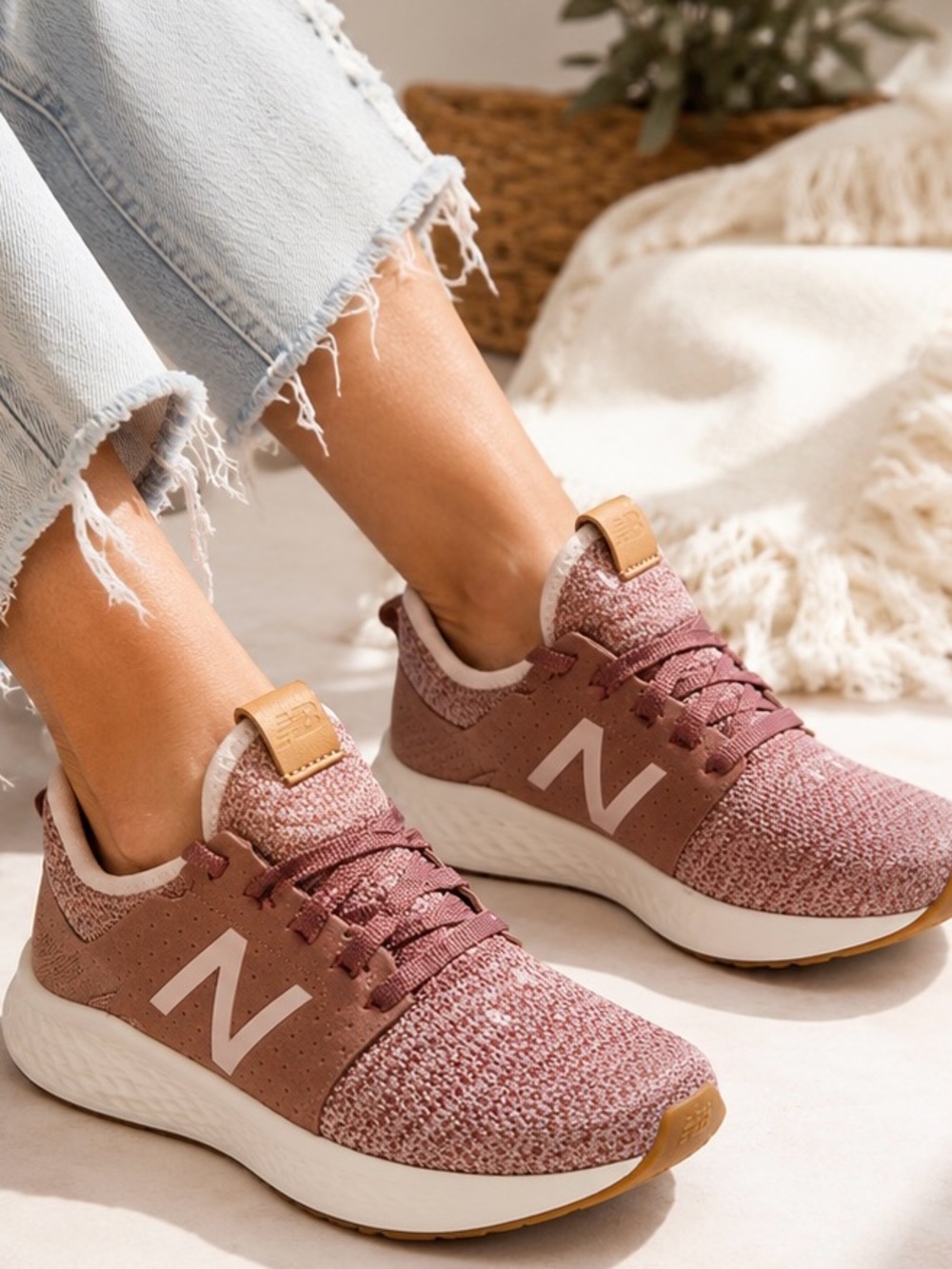 New Balance Fresh Foam Arishi v2 PinkMauve Knit Sneaker Comfort Running Shoe 8.5